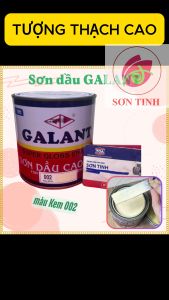 Sơn dầu Galant lon màu Kem Rose White 002 800ml sử dụng cho tôn sắt thép gỗ