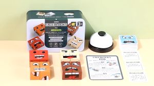 Wooden Cube Puzzle Game Puzzle Building Cube Emoji Blocks Game Puzzle Block Puzzle Children Wooden Expression Toy Cube Puzzle Wooden Game Board Game