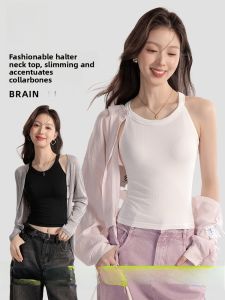 Miiow | Cat Woman Neck Hanging Strap Vest Women Outdoor Wear Built-in Chest Pad Summer New Design Sensible Sleeveless Top