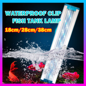 In Stock LED Aquarium Lamp Aquatic Plant Light 18-38cm Tricolor Fish Tank Light 4 Row LED Beads