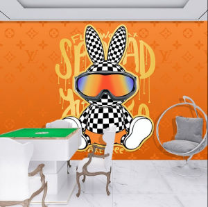 Elegant Hermes Orange Commercial Wallpaper