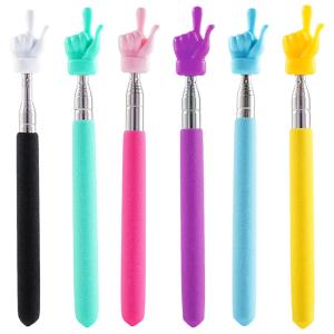 Colorful Telescopic Teachers Pointer Stick Extendable Classroom Pointer & Finger Pointer Stick For Effective Coach Presentation