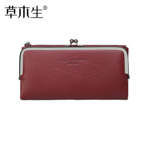 Long Foldable Clip Wallet Womens Large Capacity Casual Fashion Mobile Phone Holder Multi-Card Slot PU Leather Wallet