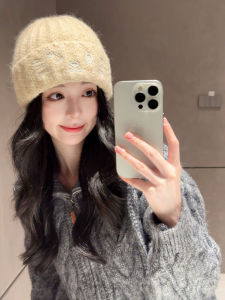 Cute Knitted Woolen Hat Ear Protection Face Slimming Autumn Winter Student Fashionable Warm Chinese Brand WN·CAP round Top