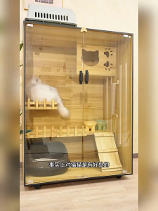 Cat Cage large Solid Wood Cat Nest Cat Villa Luxury Cat House Indoor Display Cabinet Multi story Cat House Cat toys