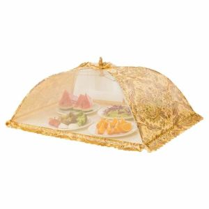 Food Cover Square Tudung Saji Lipat Tarik Segi Bulat Premium Mewah Pelindung Makanan