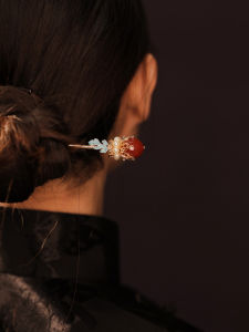 Retro Court Style Hairpin Mo Shang Qian Brand for Women Perfect for Commuting Sending Red Sceptre Hair Accessories