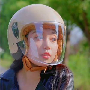 Motorcycle Open Face Helmet For Men And Women Dual Lens Sun Visor Face Shield Top Lightweight Scooter Bike Retro 3/4 Helmet