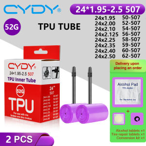 CYDY Bicycle TPU Inner Tube 24" 507 24x1.95 2.00 2.10 2.125 2.25 2.35 2.40 2.50 Inch Tyre Camera BMX Bike Tire Cycling penu 52G