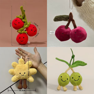 Sanrio | New In Stock Fruit Food Series Keychain Plush Doll Toy ，Pendant Keychain Trend Creative Cute Kawaii Keychain Decor Kids Gift，