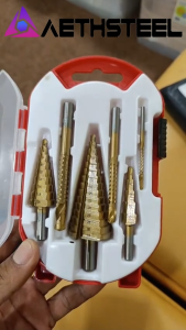 Drill Bit Step Drill HSS Titanium Coated Hex Shank Step Drill bit set Punch Taper Metric Drilling