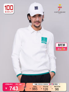 Castelbajac Golf Fashionable Long Sleeve Sweatshirt Polo Shirt for Men Artistic Turn-down Collar Golf Apparel Autumn Collection