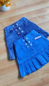 2-12tahun bawahan rok jeans anak perempuan model rempel trend fashion korea baju casual harian anak