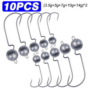 LAKBAT Heavy Duty Jig Head Hook 3.5g 5g 7g 10g 14g Sharp Barbed Offset Worm Fishhook Soft Lure Crank Assist Pesca Fishing Tackle