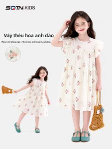 SQTN.KIDS | Summer New Stylish Childrens Sweet Embroidered Princess Dress
