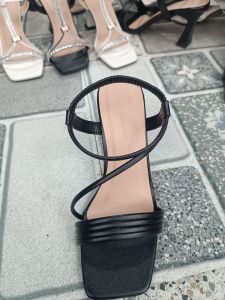 Dép nữ sandal cao gót quai dây hậu thun gót 7cm