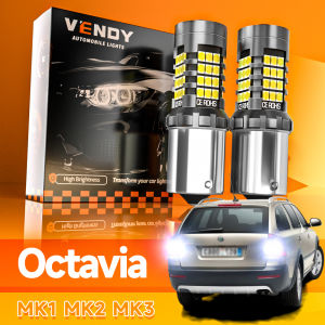 2pcs For Skoda Octavia 1 2 3 MK1 MK2 MK3 1996-2018 LED Reverse Light Backup Lamp 2004 2011 2012 2013 2014 2015 2016 Accessories