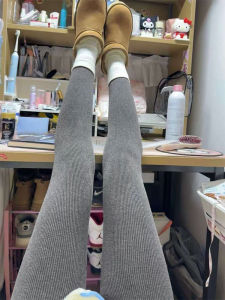 Womens Fleece Lined Trousers High Waist Long Pants Thickened Autumn Winter Fashion Casual Wear Warm Cotton Pants