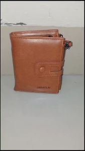 Jinbaolai 3803 Dompet Uang Lipat Zipper Tebal Wanita Dengan Kancing Pengunci Muat Banyak Cash