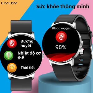Đồng Hồ Thông Minh KS02 Theo Dõi Sức Khỏe Cho Nam Và Nữ Với Nhiều Chế Độ Thể Thao Hiển Thị Thời Tiết Máy Đếm Bước Chân & Cảnh Báo Tin Nhắn Tương Thích Với Android & iPhone