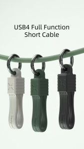 Hagibis UCD5G USB 4 Cable Portable Keychain Short USB C to Type C Cable 240W 40Gbps for Thunderbolt 3/4 iPhone 16 Pro SSD Power Bank