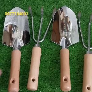 Bộ đôi xẻng+cào INOX 304 dụng cụ làm vườn cao cấp đến từ NHẬT BẢN