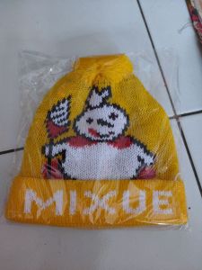 Kupluk pompom anak jambul satu mixue topi kupluk bayi mixue 1 bln sampe 2 thn