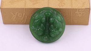 Mặt dây chuyền tỳ hưu đôi 4.2cm x 4.2cm ( size L ) đá thạch anh xanh kèm dây chuyền inox - mặt dây chuyền phong thủy mặt dây chuyền tỳ hưu