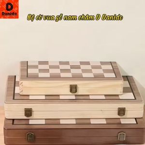 Cờ vua gỗ nam châm cao cấp 29x29cm - 34x34cm và 39x39cm - Bộ cờ vua nam châm bằng gỗ thông tự nhiên chính hãng D Danido