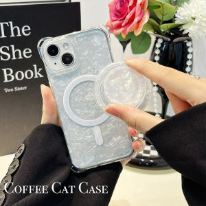 Magnetic Pearl Chain Crossbody Phone Case for Apple 15Promax iPhone 13 Detachable Stand High-End Shell Creative Design Girls Style