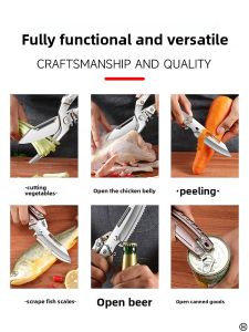 TINGLING | Automatic Strong Bone Cutting Kitchen Scissors