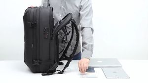 Fenruien Airback Vacuum TSA Lock Travel Backpack Multifunction High Capacity Expandable Waterproof 17.17.3 Inch Laptop Backpack