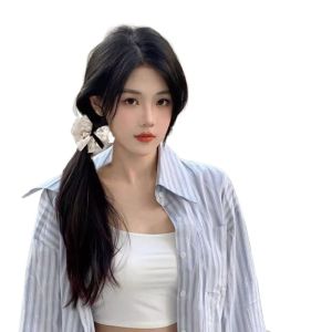 Thắt Lưng Tóc Ren Thắt Nút Bướm Hai Lớp Phong Cách Hàn Quốc Thêu Cổ Điển Thanh Lịch Dây Buộc Tóc Thời Trang Phụ Kiện Tóc