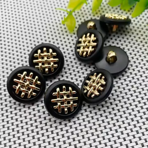 กระดุมทองเงินพลาสติก กระดุมกลมแฟชั่น สำหรับติดเสื้อ 15182125mm