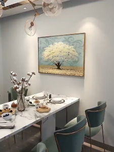 Modern wall decor display living room mural large mural with aluminum alloy frame decoration home bedroom