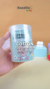 Kandila Baby Cotton Toothbrush Sikat Gigi Gusi Lidah Mulut Bayi Stik Kasa Katun Steril Lembut 30pcs