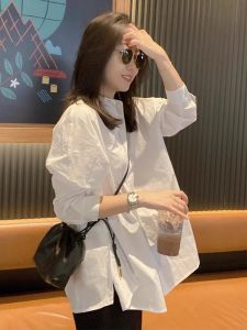 YUFUQING | French Style Loose Long Sleeve White Shirt Commute Casual Versatile Early Spring New Top For Apple Pear Rectangle Body Type