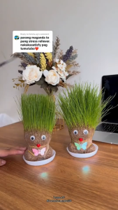 Cute Grass Head Doll DIY Indoor Office Table Plant Decor Children Growing Toy Stress Relief