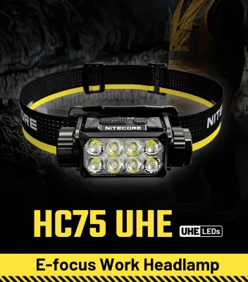 NITECORE HC75 UHE 3000 ลูเมน รองรับไฟหน้ากลางแจ้งการชาร์จโดยตรง USB-C