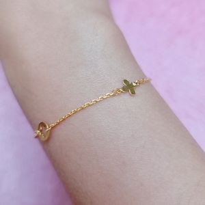 JIN JING RANTAI TANGAN FESYEN L EMAS 916 TULEN 2.44g/2.46g