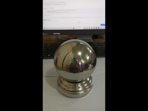 Mahkota S/S Bola 4" x 5" - Aksesori Stainless Steel Hiasan Tangga Pagar - Fungsi dan Kebutuhan Terbaik - Harga Khusus diatas 5 Juta - Pengiriman Cepat