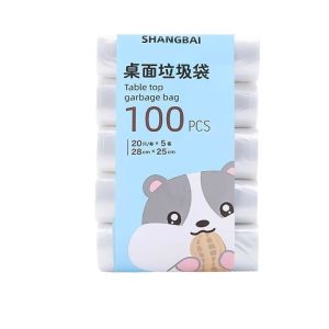 Mini Desktop Trash Can Cute Bedroom Waste Paper Basket Small Size Home Use Plastic Square Shape No Lid Household Cleaner