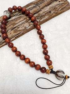 Short Wooden Buddha Beads Bracelet Multi Dogwood Phone Chain Zen Style Hand Accessory Creative Gift Festive Supplies