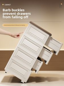 Bathroom Toilet Side Cabinet Waterproof Storage Rack Drawer Style Organizer for Bathroom Kitchen Bedroom Office by Yujin