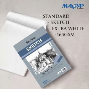 MayArt DroiArte Sketch Drawing Paper Pad 165gsm A3/A4/11x15"