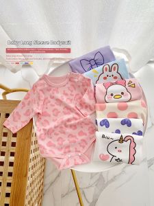 cat and fish | Long Sleeve Cotton Baby Romper 0-2 Years