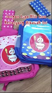 Ransel Anak Mixue Viral Tas Sekolah Anak PAUD TK 2in1 Motif Ice Cream Mixue