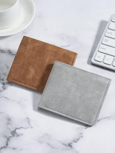 Short Ultra-Thin Mens Wallet Soft Leather Multi-Card Holder Integrated Student Trendy Personality Money Clip Besines Brand