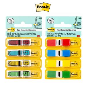 3M Post-it Flags โพส-อิท แฟล็กซ์ ขนาด 0.47"×1.7" สำหรับคั่นหน้า จัดหมวดหมู่ เขียนทับได้ ของแท้ [S24]