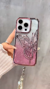 Case Premium Untuk Iphone 1716 14 13 Pro Pro Max Plus 17 air Casing Iphone Dengan Luxury Glitter Kupu Kupu